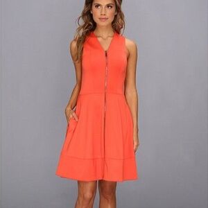 Vince Camuto Orange Zipper Dress - Sz 6